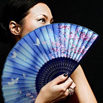 13 İnç Özel logo Clack Katlanır El Yelpazesi Büyük Katlanır Bambu El Yelpazesi Düğün ve Dans İçin Boş Tıklama Süblimasyon Yelpazesi 10