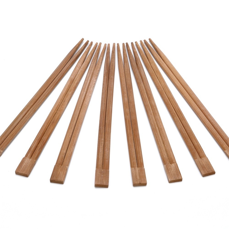 Best price 21cm Twin Printed Barbecue Disposable Bamboo Wooden Chopsticks With Free Design Custom Paper Sleeve