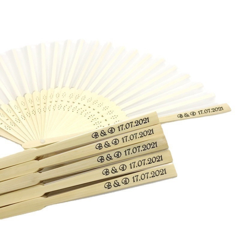 23*42cm 120g Painted Bamboo Hand Fan for Home Decoration and Wedding Gift