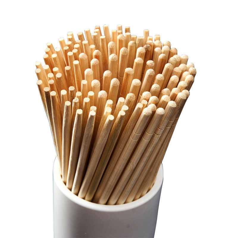Reusable Boutique Round Stick Bamboo Chopsticks in Natural Bamboo Color