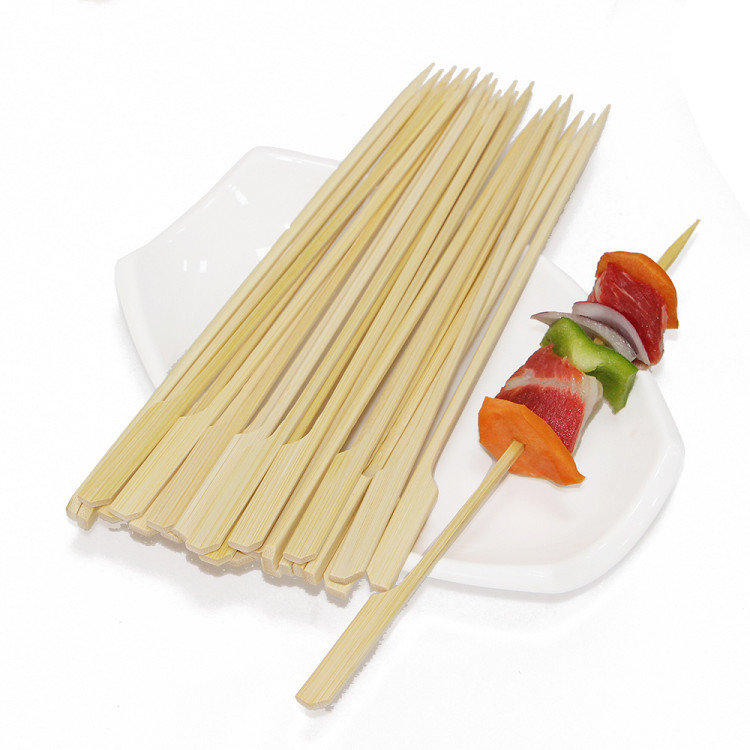 Heat Resistance BBQ Tools Flat Bamboo Paddle Skewer for Perfect Grilling