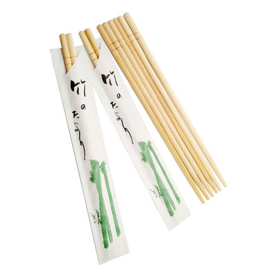 Hygienic Custom Paper Bamboo Chopsticks Dishwasher Sleeve Branded 5.5mm